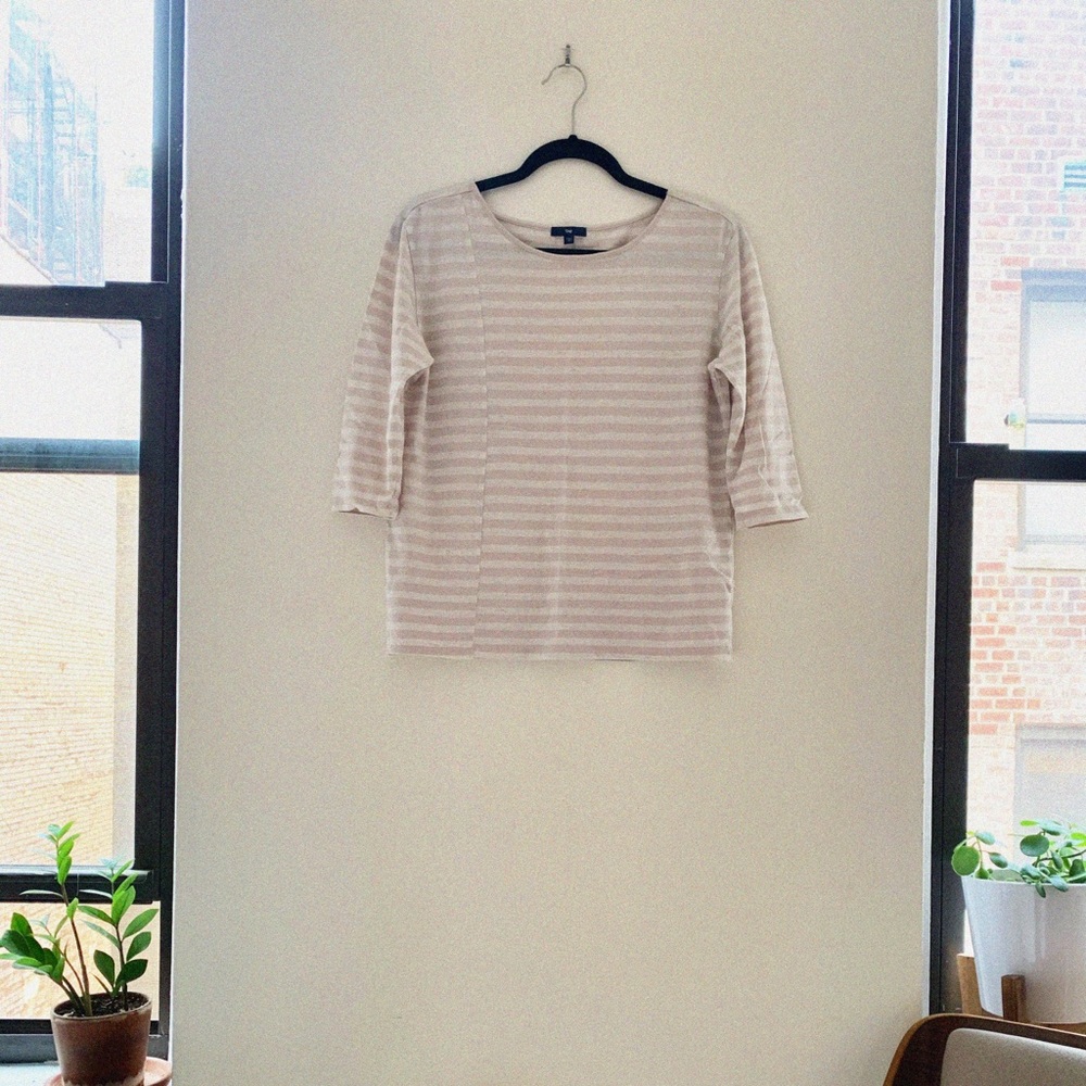 Gap 3/4 length striped tee